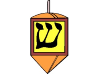 Sticker Custom Preview Image #074324 Holidays Hanukkah Dreidel Shin3