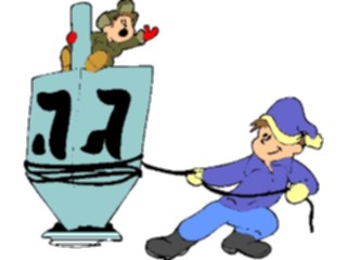 Sticker Custom Preview Image #074325 Holidays Hanukkah Dreidel Ship