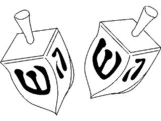 Sticker Custom Preview Image #074328 Holidays Hanukkah Dreidels1