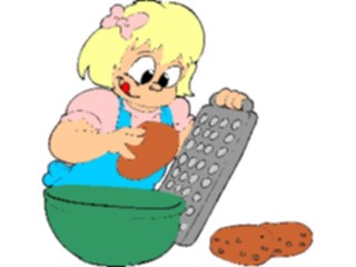 Sticker Custom Preview Image #074334 Holidays Hanukkah Girl Grating Potatoes