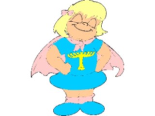 Sticker Custom Preview Image #074338 Holidays Hanukkah Girlin Menorah Dress2