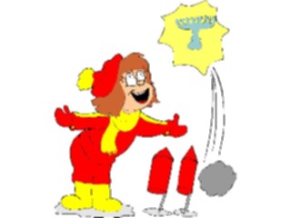 Sticker Custom Preview Image #074366 Holidays Hanukkah Lighting Rockets