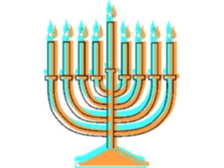 Sticker Custom Preview Image #074376 Holidays Hanukkah Menorah9