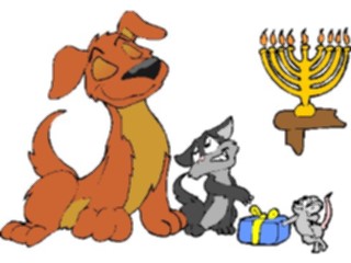 Sticker Custom Preview Image #074377 Holidays Hanukkah Menorah Animals