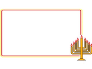 Sticker Custom Preview Image #074378 Holidays Hanukkah Menorah Border