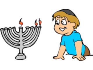 Sticker Custom Preview Image #074380 Holidays Hanukkah Menorah Boy2