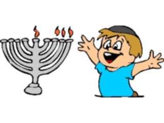 Sticker Custom Preview Image #074381 Holidays Hanukkah Menorah Boy3