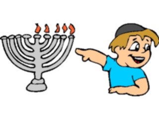 Sticker Custom Preview Image #074382 Holidays Hanukkah Menorah Boy4