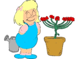 Sticker Custom Preview Image #074388 Holidays Hanukkah Menorah Plant Girl