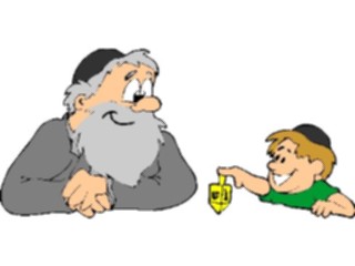 Sticker Custom Preview Image #074393 Holidays Hanukkah Playingwith Dreidel3