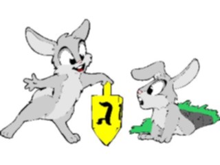 Sticker Custom Preview Image #074398 Holidays Hanukkah Playingwith Dreidel8