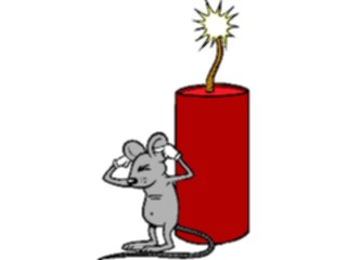 Sticker Custom Preview Image #074474 Holidays Independence Day Firecracker Mouse