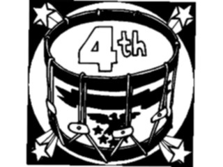 Sticker Custom Preview Image #074542 Holidays Independence Day July4th Drum