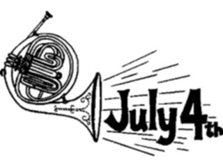 Sticker Custom Preview Image #074544 Holidays Independence Day July4th Horn