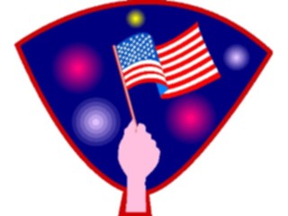 Sticker Custom Preview Image #074572 Holidays Independence Day Waving Flag