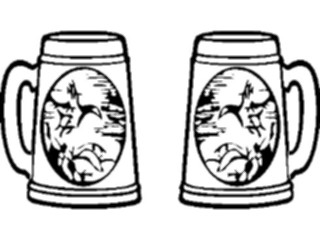 Sticker Custom Preview Image #074596 Holidays International Oktfest Beer Mugs