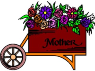 Sticker Custom Preview Image #074666 Holidays Mothers Day Flower Cart