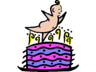 Sticker Custom Preview Image #074732 Holidays New Years Day Baby New Year Cake