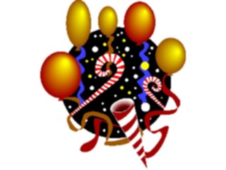 Sticker Custom Preview Image #074735 Holidays New Years Day Balloons Confetti