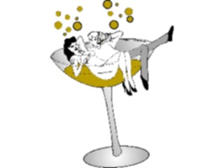 Sticker Custom Preview Image #074745 Holidays New Years Day Champagne Dip