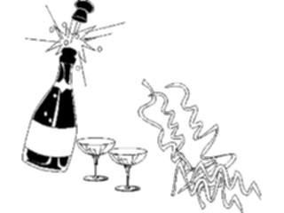 Sticker Custom Preview Image #074746 Holidays New Years Day Champagne Glasses