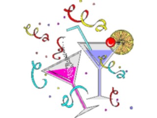 Sticker Custom Preview Image #074748 Holidays New Years Day Cocktailsand Confetti1