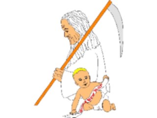 Sticker Custom Preview Image #074771 Holidays New Years Day Father Time Baby1