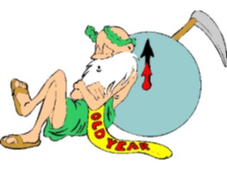 Sticker Custom Preview Image #074777 Holidays New Years Day Father Time Sleeping