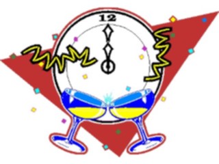 Sticker Custom Preview Image #074817 Holidays New Years Day Midnight Toast