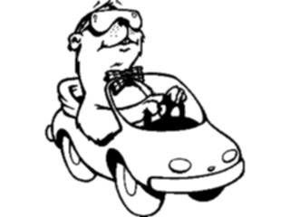 Sticker Custom Preview Image #074892 Holidays Other Groundhog Driving