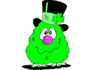 Sticker Custom Preview Image #074974 Holidays St Patricks Day Fuzzy Creature
