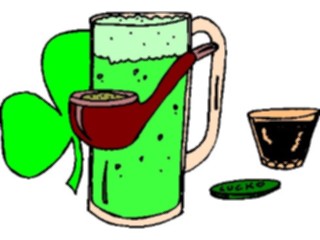 Sticker Custom Preview Image #074977 Holidays St Patricks Day Green Beer Pipe