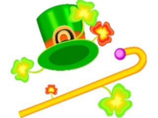 Sticker Custom Preview Image #074991 Holidays St Patricks Day Hat Cane
