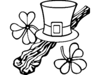 Sticker Custom Preview Image #074995 Holidays St Patricks Day Hat Shillelagh