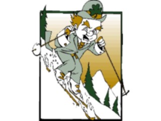 Sticker Custom Preview Image #074996 Holidays St Patricks Day Holiday Skier
