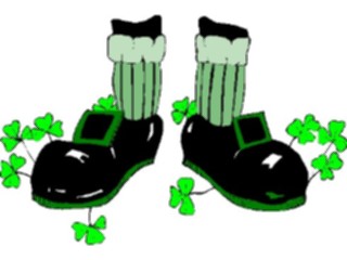 Sticker Custom Preview Image #075038 Holidays St Patricks Day Leprechaun Feet