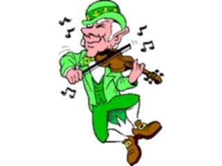 Sticker Custom Preview Image #075039 Holidays St Patricks Day Leprechaun Fiddling