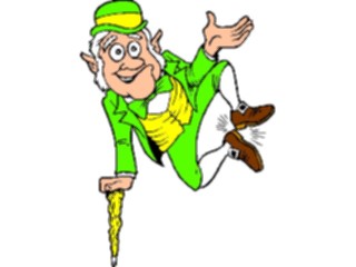 Sticker Custom Preview Image #075040 Holidays St Patricks Day Leprechaun Jumping