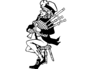 Sticker Custom Preview Image #075053 Holidays St Patricks Day Leprechaunwith Bagpipes