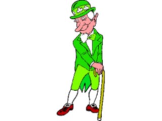 Sticker Custom Preview Image #075056 Holidays St Patricks Day Leprechaunwith Cane1