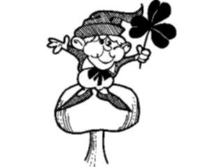 Sticker Custom Preview Image #075058 Holidays St Patricks Day Leprechaunwith Clover