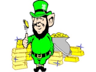 Sticker Custom Preview Image #075063 Holidays St Patricks Day Leprechaunwith Gold2