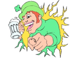 Sticker Custom Preview Image #075075 Holidays St Patricks Day Manwith Beer