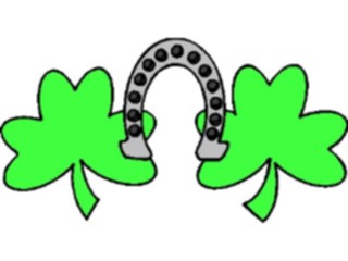 Sticker Custom Preview Image #075177 Holidays St Patricks Day Shamrocks Horseshoe