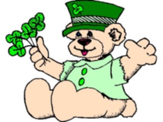 Sticker Custom Preview Image #075194 Holidays St Patricks Day Teddy Bear Shamrocks1