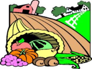 Sticker Custom Preview Image #075225 Holidays Thanksgiving Cornucopia Countryside