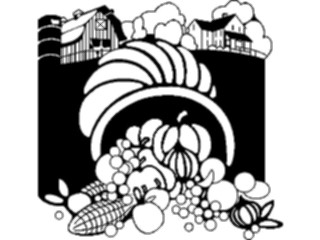 Sticker Custom Preview Image #075226 Holidays Thanksgiving Cornucopia Farm