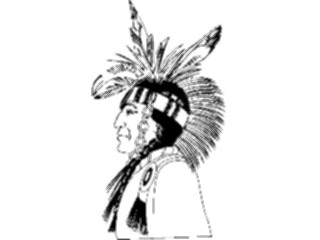 Sticker Custom Preview Image #075254 Holidays Thanksgiving Native American Profile