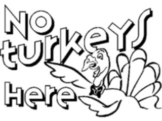 Sticker Custom Preview Image #075255 Holidays Thanksgiving No Turkeys Here