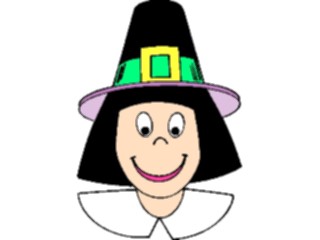 Sticker Custom Preview Image #075281 Holidays Thanksgiving Pilgrim Child